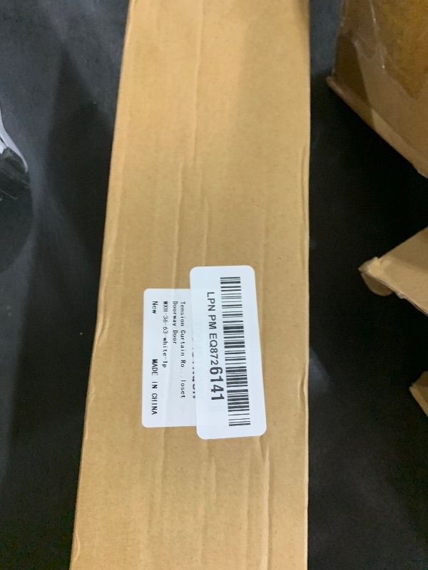Photo 1 of Tension Curtain Rod 30 To 64 Inch White Tension Rods Adjustable Spring Loaded Curtain Rods 7/8" Curtain Rods No Drilling Tension Rods For Windows Bedroom Closet Doorway Door