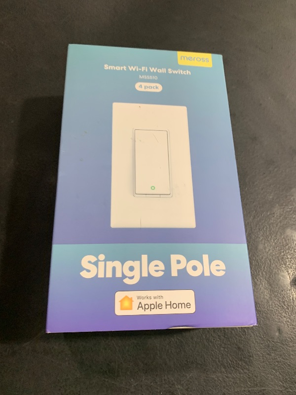 Photo 1 of meross Smart Light Switch 4 Pack Supports Apple HomeKit, Siri, Alexa, Google Assistant & SmartThings, Single Pole Light Switch, Neutral Wire Required, Remote Control Schedule, 2.4GHz Wi-Fi