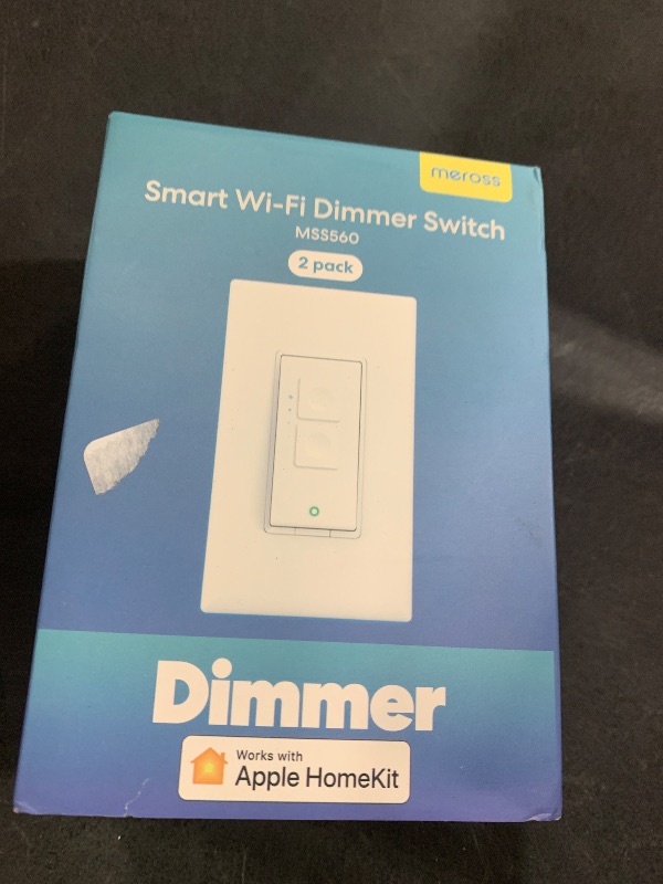 Photo 1 of meross Smart Dimmer Switch, Single Pole WiFi Light Switch Works with Apple HomeKit, Alexa, Remote/Voice Control and Schedule, Neutral Wire Required, 2.4GHz WiFi Only, No Hub Required, 2 Pack