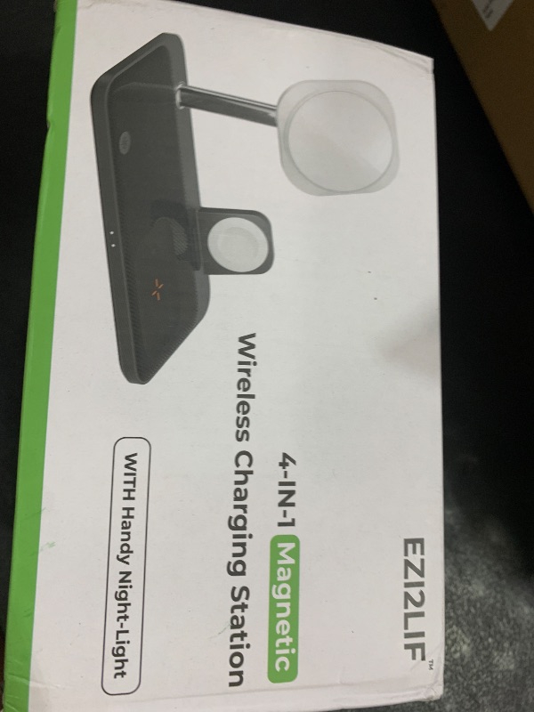 Photo 1 of Wireless Charging Station for iPhone 16/15/14/13/12 Series, 4 in 1 Mag-Safe Charging Stand for Multiple Apple Watch Series 9-1/Ultra/SE&Airpods 4/3/2/Pro, Magnetic Wireless Charger with Night-Lamp