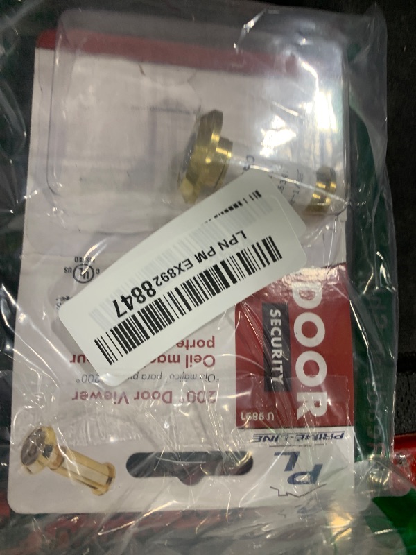 Photo 1 of Prime-Line U 9891 Door Viewer, 1/2 In. x 200-Degree, Solid Brass Housing, Glass Lens is U.L. Listed, Polished Brass Finish (Single Pack)