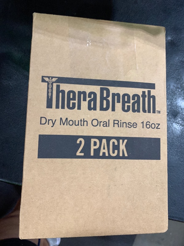 Photo 1 of TheraBreath Whitening Mouthwash, Dazzling Mint, Dentist Formulated, 16 Fl Oz (2-Pack)