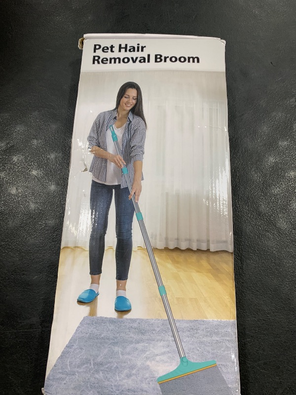 Photo 1 of Carpet Rake for Pet Hair Removal - Reusable Pet Hair Remover, 60” Adjustable Long Handle Cat Dog Carpet Rake Scraper with Patented Design, Dog Hair Rake Brush for Rugs, Mats, Couch