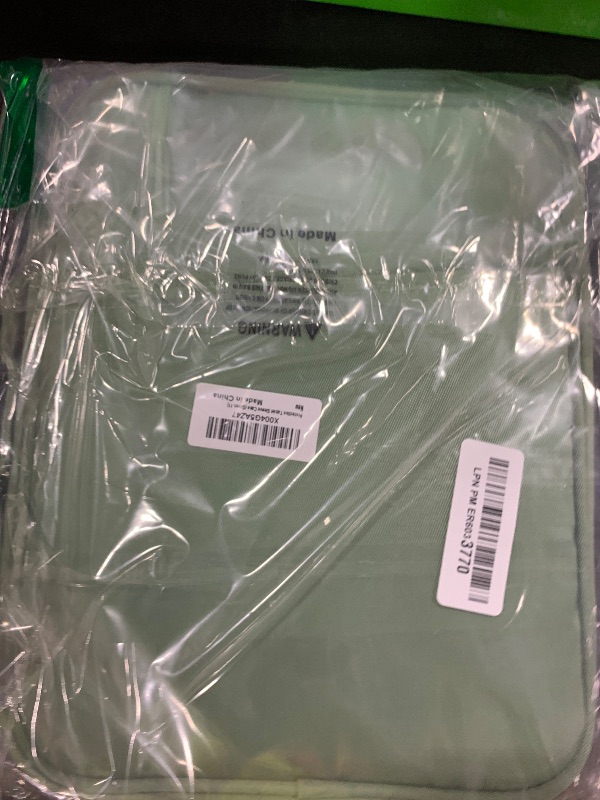 Photo 1 of 9-11 Inch Tablet Carrying Sleeve, Padded Travel Bag for iPad Pro 11-in (M4), iPad 10.9 (10th Gen), iPad Air 11-in (M2), Galaxy Tab S9/S8 (Green-Updated Version, 9-11)