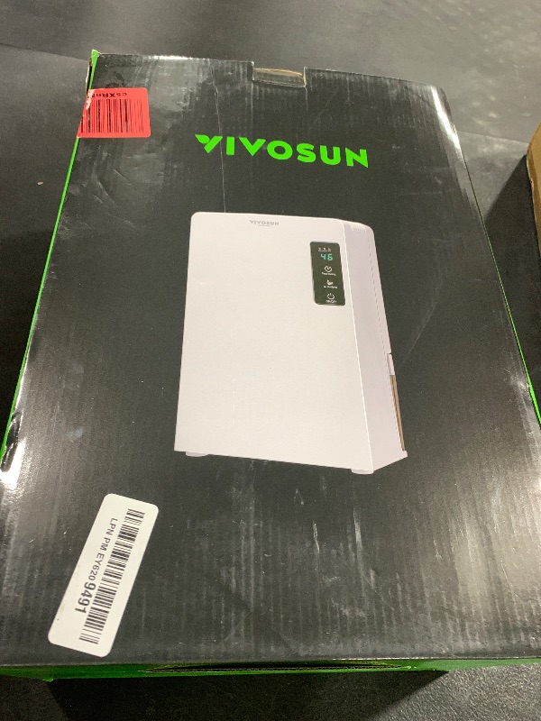 Photo 1 of VIVOSUN Electric Mini Dehumidifier, Ultra-Quiet Auto Defrost Dehumidifier with Timer, 2200ML Water Tank and Drain Hose for Basement or Closets, Bedrooms, Showers, and Other Small Rooms