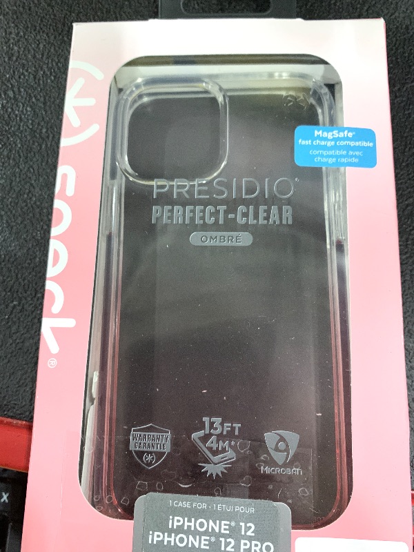 Photo 1 of Speck Products Presidio Perfect-Clear Ombre iPhone 12, iPhone 12 Pro Case, Clear/Vintage Rose