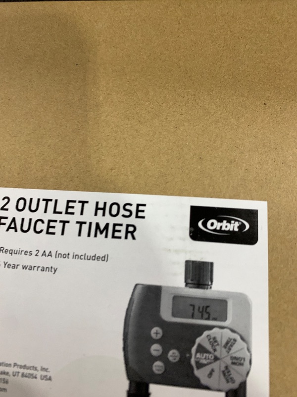 Photo 1 of Orbit 58910 2-Outlet Programmable Digital Hose Watering Timer