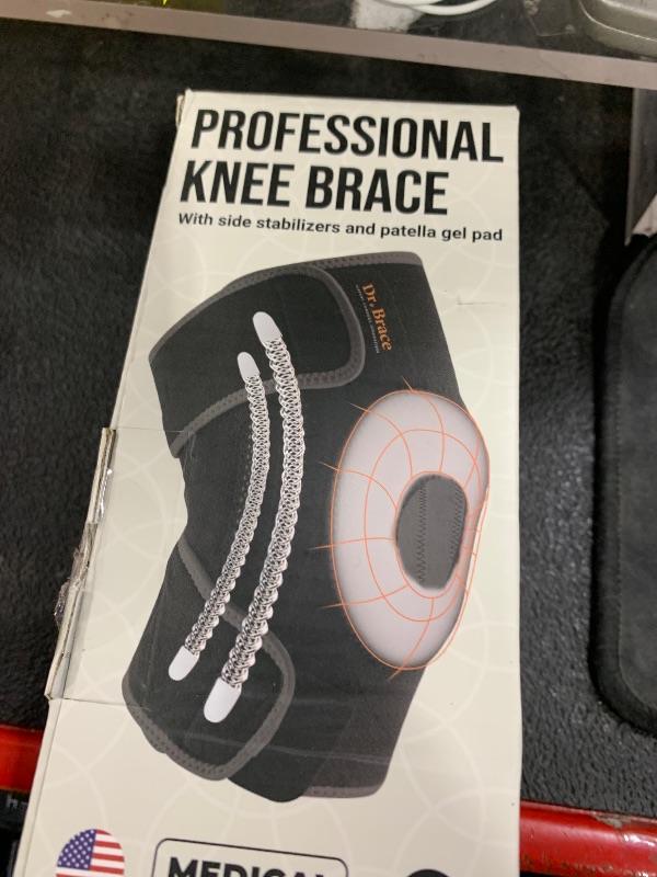 Photo 1 of DR. BRACE ELITE Knee Brace with Side Stabilizers & Patella Gel Pads for Maximum Knee Pain Support and fast recovery for men and women-Please Check How To Size Video (Mercury, Medium)