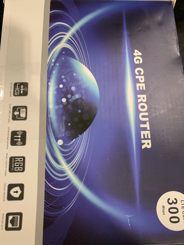 Photo 1 of 4G LTE Router, 300Mbps 4 High Gain Antenna Mobile Hotspot Router with SIM Card Slot for Home Office Use (US Plug)