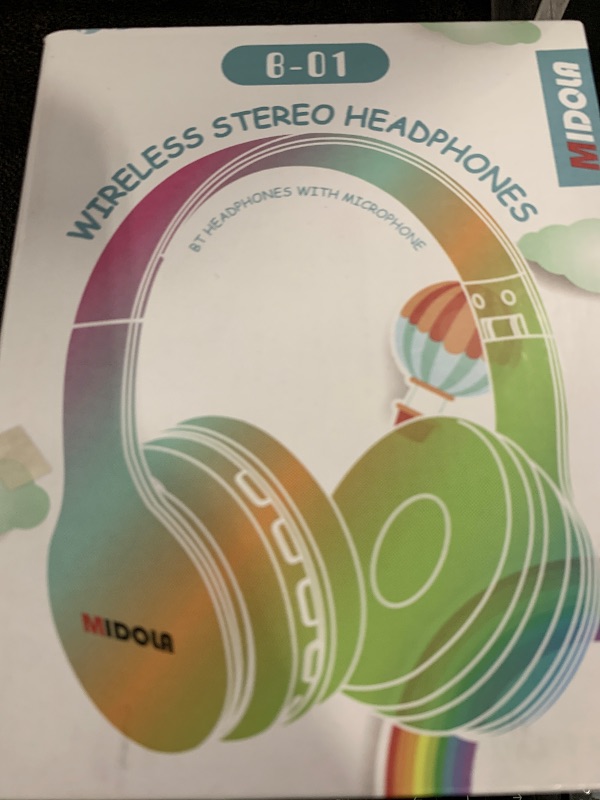 Photo 1 of MIDOLA Kids Headphones Bluetooth 5.4 Wireless 68H Play Time Volume Limit 85/94dB Over-Ear Foldable Headset,Type-C Fast Charging,with Wired Aux Mic for Toddler Child Pad Tablet Blue
