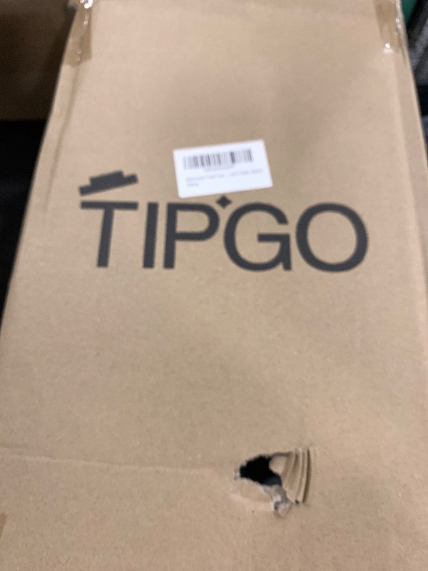 Photo 1 of TIPGO Bathroom Trash Can with Lid, 10 Liter/ 2.6 Gallon Slim Garbage Can, Small Trash Bin Waste Basket with Pop-Up Lid for Kitchen, Bedroom, Living Room, Office (Black)