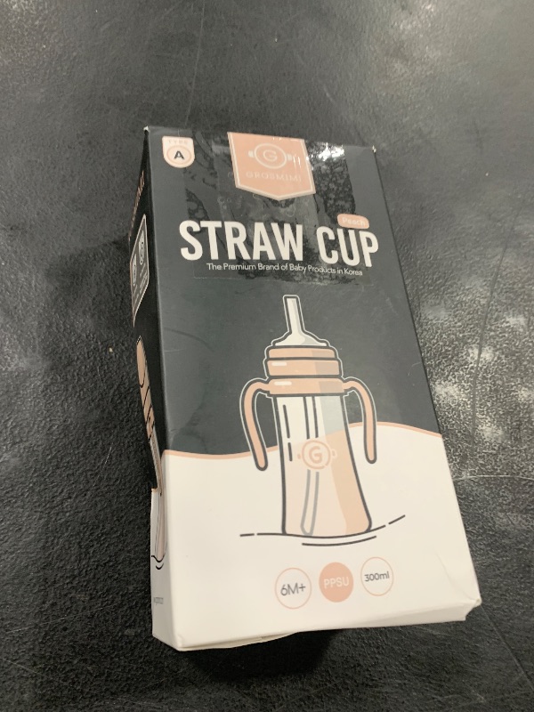 Photo 1 of GROSMIMI Spill Proof no Spill Magic Sippy Cup with Straw with Handle for Baby and Toddlers, Customizable, PPSU, BPA Free 10 oz (Peach)