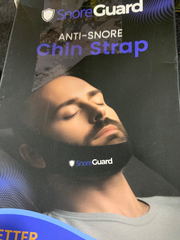Photo 1 of SnoreGuard Chin Strap for Sleeping, Built-in Neck Cushions for Comfort, Works for CPAP Users, Snore Jaw Straps for Sleep, Mouth Breathing, Chin Lifting, Anti Snoring Devices, Men and Women, Black, M