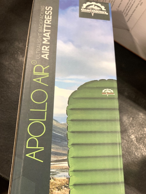Photo 1 of Gear Doctors Ultralight 17oz Camping Sleeping pad ApolloAir - Compact, Warm 5.2 R-Value 4 Season Air Mattress, Perfect for Backpacking, Hiking - Lightweight Inflatable & Compact Sleep Pad