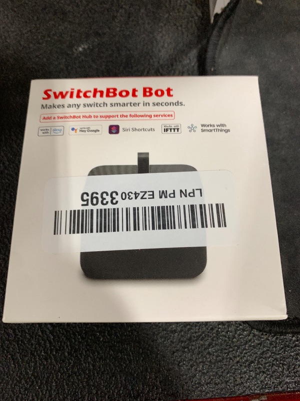 Photo 1 of SwitchBot Smart Switch Button Pusher - Bluetooth Fingerbot for Rocker Switch/One-Way Button, Automatic Light Switch, Timer and APP Control, Works with Alexa When Paired with SwitchBot Hub (Black)