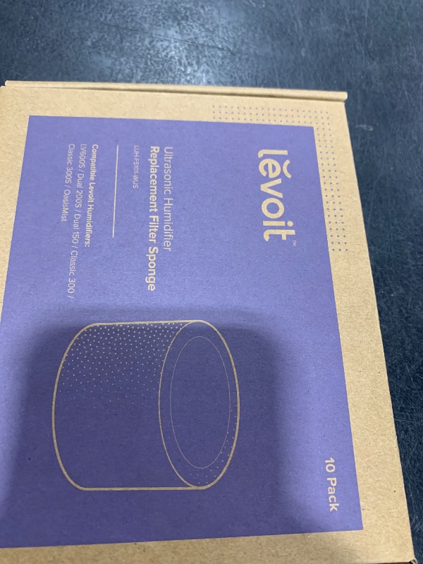 Photo 1 of LEVOIT 10-Pack Top Fill Humidifier Replacement Filters, Capture Particles to Improve Humidification Efficiency, for Classic160, Dual150, Dual200S, Classic300(S), LV600S, OasisMist450S, Superior6000S