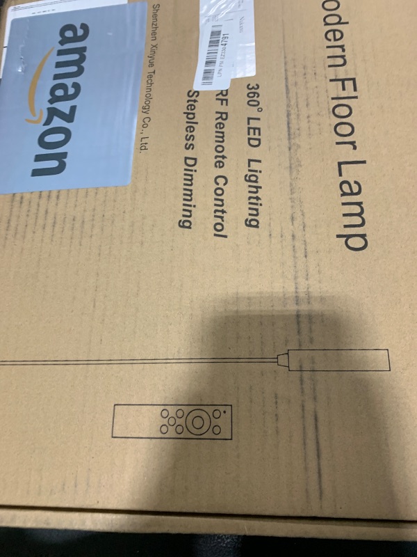Photo 1 of Nukanu Floor Lamp with Remote Control,Bright Floor Lamps for Living Room/Bedroom/Office, Stepless Adjustable 3000K-6000K Colors and 10-100% Brightness,Standing Light with Foot Switch (Black)