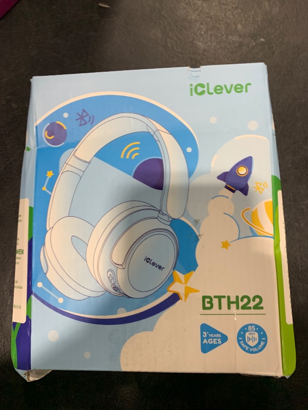 Photo 1 of iClever BTH22 Kids Bluetooth Headphones, 60H Play Time, USB C Fast Charging, Bluetooth 5.4, AUX Cord,Safe Volume 74/85 dBA,Toddler Headphones for iPad/Tablet/Travel/School, Blue