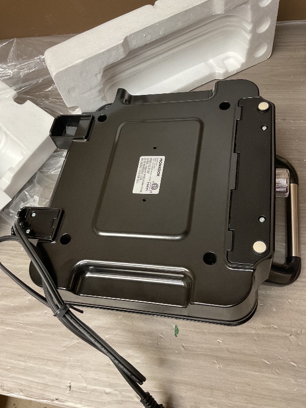 Photo 1 of MONXOOK Panini Press Sandwich Maker, 4 Slices Panini Grill Non-Stick Coated Plates, Panini Makers with Temperature Control, Opens 180 Degrees, Removable Drip Tray, 1400W, Stainless Steel