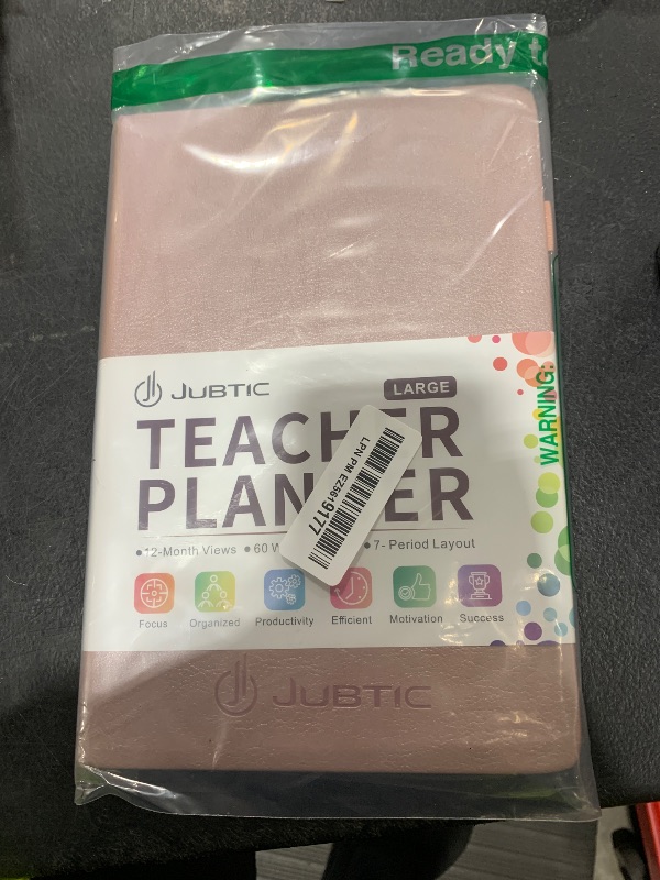 Photo 1 of JUBTIC Teacher Planner 2025-2026 Academic Year, 52+6 Weeks Homeschool Planner, Weekly & Monthly Lesson Plan Book Notebook for 7 Periods, Teacher Accessories for Women and Men 7 * 10”-Rose Gold