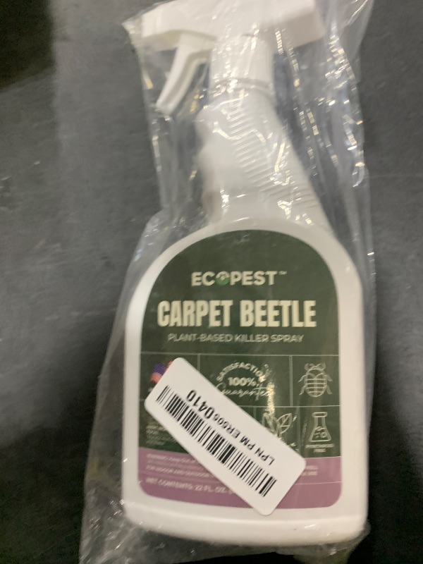 Photo 1 of Carpet Beetle Spray – Natural, Plant-Based Killer for Carpet Beetles, Eggs & Nymphs | Fabric & Furniture-Safe Home Treatment for Indoor Use | Child & Pet Safe, Low Odor, Eco-Friendly (22 oz)