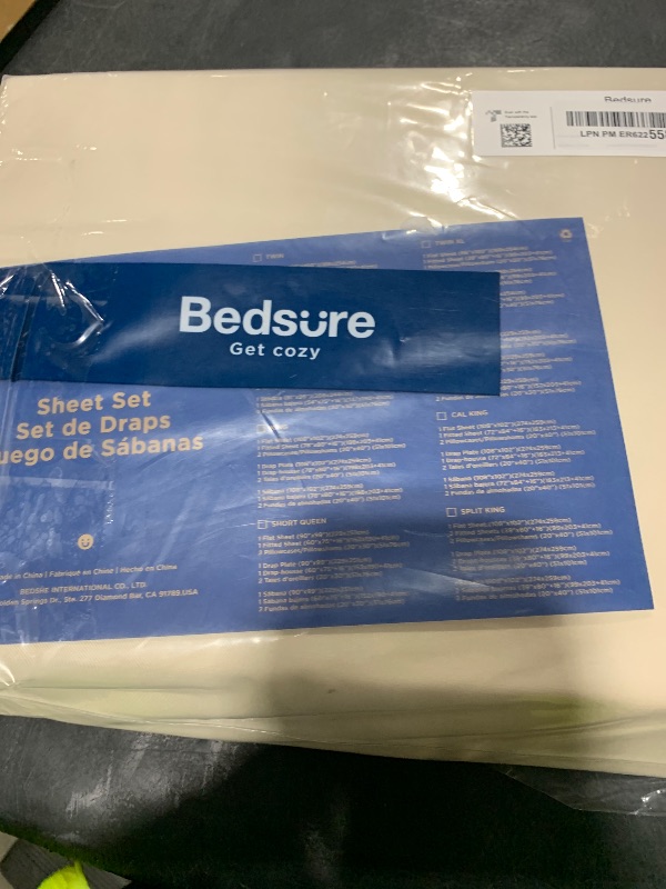 Photo 1 of Bedsure GentleSoft King Size Sheets Set, Cooling Sheets for Hot Sleepers, Rayon Derived from Bamboo, Breathable & Soft, Deep Pocket Up to 16 Inches, Hotel Luxury Silky Bedding, Light Beige