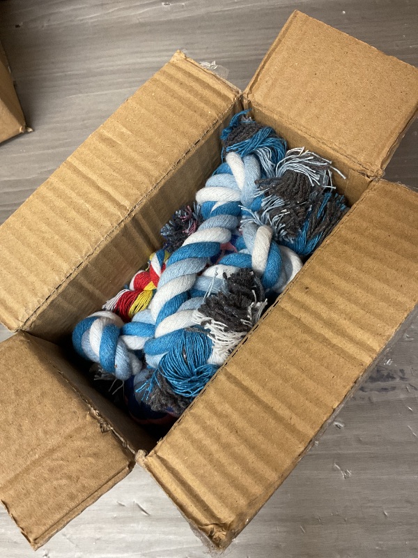 Photo 1 of 8 Packs Puppy Rope Knot Toy - Multi Color Chew Toys for Small and Medium Dogs - Cotton Teething Tug With 2 Knots