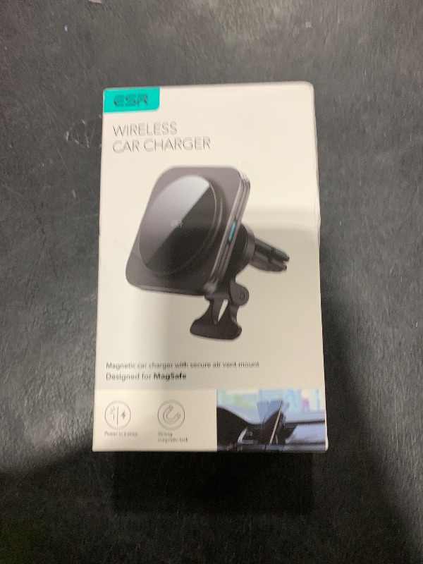 Photo 1 of ESR for MagSafe Car Mount Charger, 15W Magnetic Wireless Car Charger, Compatible with MagSafe Car Charger, Air Vent/Dashboard Phone Holder Mount for iPhone 16/15/14/13/12, Fast Charging, Black