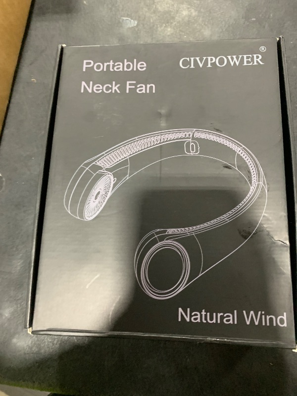 Photo 1 of CIVPOWER Neck Fan: Portable Personal Neck Cooling Rechargeable Bladeless Fan - Hands Free 3 Speed 4000 mAh Battery USB Operated Wearable Headphone Design - for Men Women Outdoor Indoor (Pink)