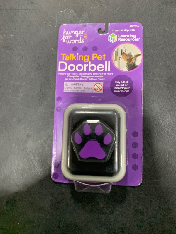 Photo 1 of Hunger for Words Talking Pet Doorbell - 1 Piece Doorbell for Dogs, Doggie Doorbell, Perfect for Dog Potty Training, Talking Dog Buttons