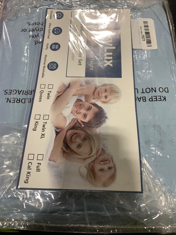 Photo 1 of CozyLux Twin XL Comforter Set Light Blue, 5 Pieces Twin Extra Long Bed in a Bag for College Dorm, All Season Bedding Set with Stitch Quilted Comforter, Flat Sheet, Fitted Sheet, Pillowcases