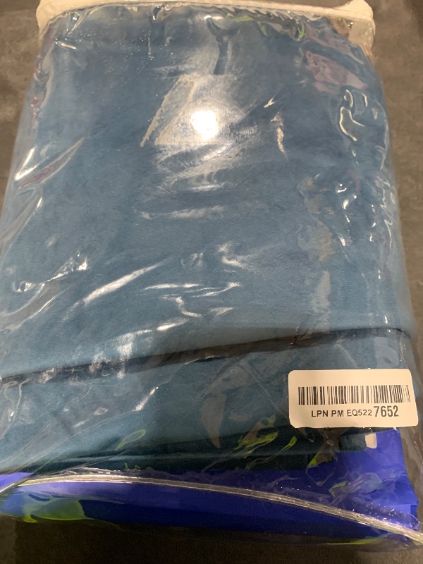 Photo 1 of MIULEE Blue Velvet Curtains 96 Inch Length Length Blackout Curtains Thermal Insulated Soundproof Room Darkening Grommet Drape Black Out for Living Room Bedroom 52 x 96 Inch Length 2 Pcs Peacock Blue