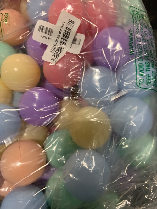 Photo 1 of GOGOSO Colorful Ball Pit Balls - Pink Soft Plastic Balls Phthalate Free BPA Free Play Balls for Ball Pool Birhtday Party Girls Kids with Storage Bag, 6Colors,100pcs