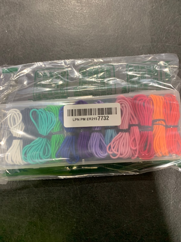 Photo 1 of FOONEA 33 Yards 2mm Elastic Band Cord Bracelet String Rubber Rope 15 Colors 6.6ft/pcs for Bracelet, Beading, Jewelry Making