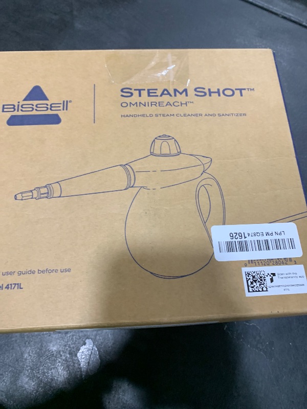 Photo 1 of BISSELL® Steam Shot™ OmniReach handheld portable steam cleaner for tile, grout, windows, bathrooms, kitchens, fabric steaming tool
