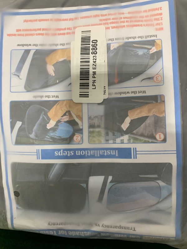 Photo 1 of ZATOOTO Car Window Shades for Tesla Model Y - Sun Shade Transparent Front Window, Car Window Covers Blocks 95% UV & Heat, No Adhesive, Easy Install & Remove, Enhanced Driver Visibility