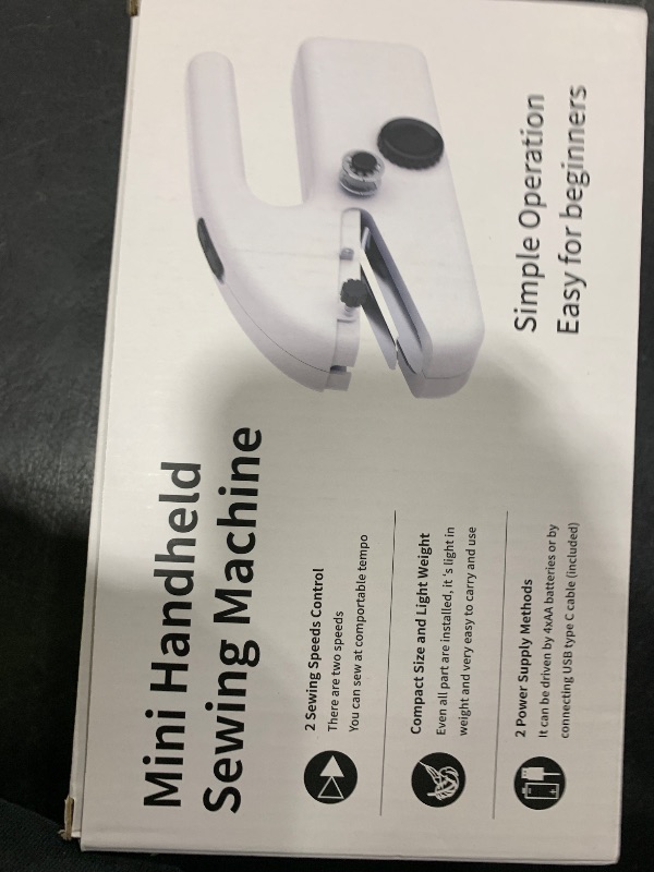 Photo 1 of Xamanabu Handheld Sewing Machine for Beginners, Portable Mini Sewing Machine with Two Speed Modes, Easy to Operate and Fast Stitch Suitable for Clothes, Fabrics and Quick Home Repairs