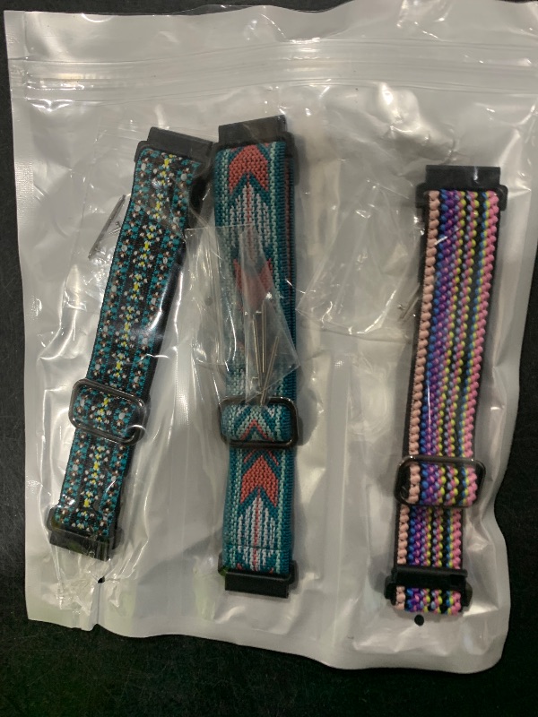 Photo 1 of Lerobo Elastic Bands for Samsung Galaxy Watch 40mm, 44mm, 46mm, 42mm, 40mm - Stretchy Nylon Material with Adjustable Metal Buckle Design