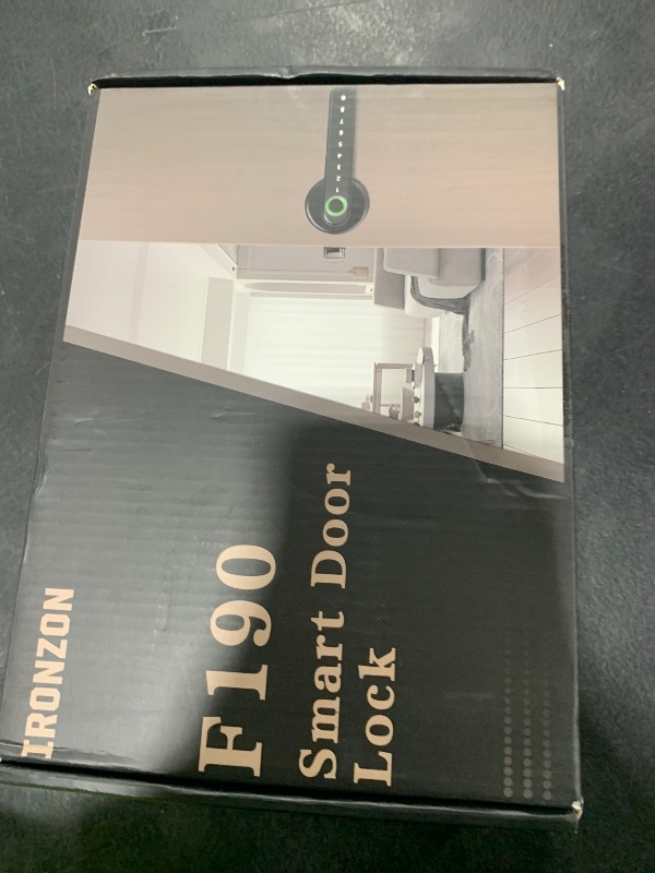 Photo 1 of IRONZON Fingerprint Door Lock Door Knob with Keypad Keyless Entry Door Lock with Handle for Home Hotel Office Apartment Bedroom Silver