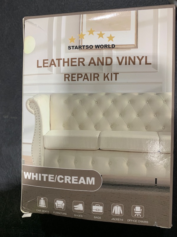 Photo 1 of STARTSO WORLD Cream Leather Repair Kit for Furniture, Leather & Vinyl Repair kit for Car Interior, Couches, Car Seat, Jacket, Sofa, Boat or and Purse, Restores Faux, Artificial, Genuine Pleather