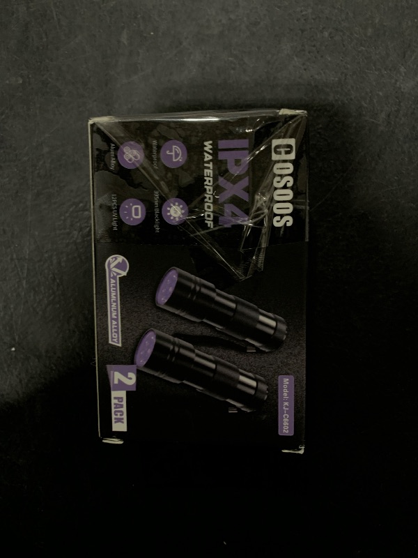 Photo 1 of COSOOS 2 Pack UV Flashlight, 12 LED Handheld Blacklight Flashlight 395nm Mini Light Torch Detector for Dog Pet Urine Stains, Bed Bugs and Scorpions. (Batteries not Included)
