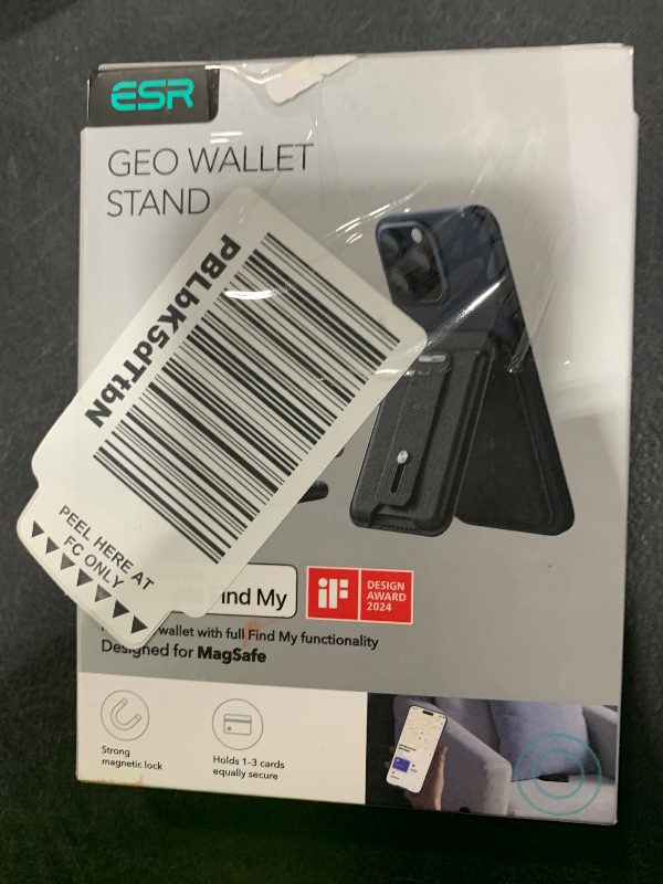 Photo 1 of ESR for Magsafe Wallet, Geo iPhone Wallet Tracker with Full Find My Functionality, Adjustable Stand, for iPhone 16/15/14/13/12 Series, Grey