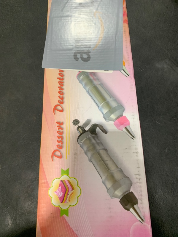 Photo 1 of Dessert Decorating Syringe Set, Icing Piping Kit Stainless Steels Cake Decorating Tools 30 Piping Icing Nozzles Cupcake Decorating Kit - Black