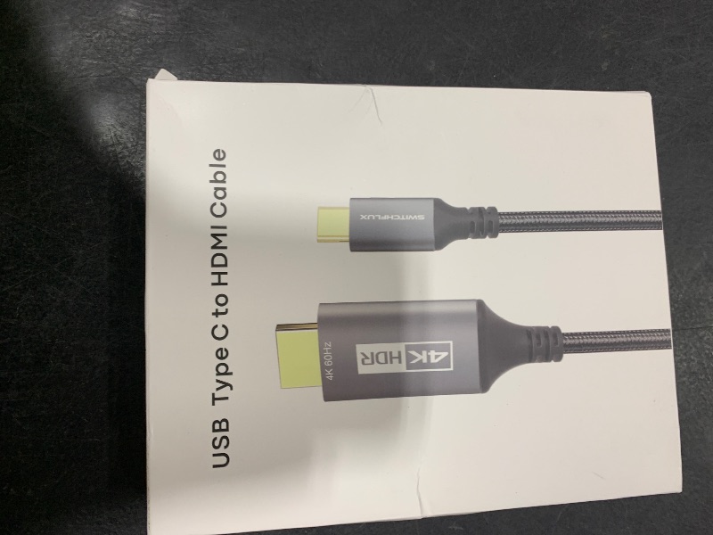 Photo 1 of SWITCHFLUX USB-C to HDMI Cable 6Ft [4K@60Hz] High-Speed USB Type C to HDMI 2.0 Braided Cord (Thunderbolt 3/4 Compatible) for iPhone 15 Series, MacBook Pro/Air, iPad Pro, Galaxy S8 to S23