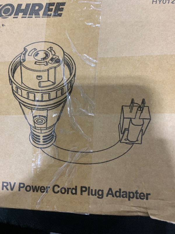Photo 1 of Kohree 50 Amp to 15 Amp 110V RV Adapter Plug, 15 Amp Male to 50 Amp Female RV Power Adapter Cord 12", RV Dogbone Electrical Adapter with Twist Lock Plug & LED Indicator