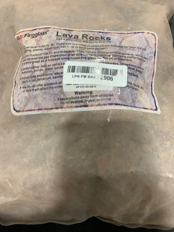 Photo 1 of Mr. Fireglass Lava Rock Granules, 2.75"-5" Large Volcanic Lava Rock for for Fire Pits, Fire Bowls, Fire Table and Gas Log Sets, Decorative Landscaping, Indoor & Outdoor Fireplaces - 10 Pounds, Red