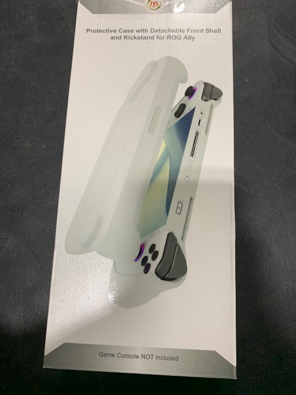 Photo 1 of EJGAME Upgraded Ultra Slim TPU Protective Case with Front Cover Compatible with ASUS ROG Ally, Shock-Absorption, Non-Slip and Anti-Scratch Design Cover Protector (White)
