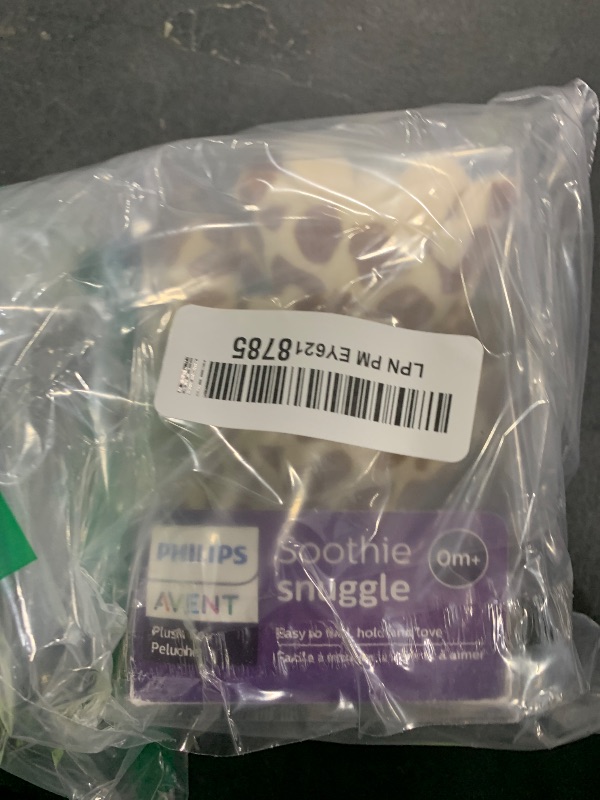 Photo 1 of Philips AVENT Soothie Snuggle Pacifier Holder with Detachable Pacifier, 0m+, Giraffe, SCF347/01-1 Count (Pack of 1)