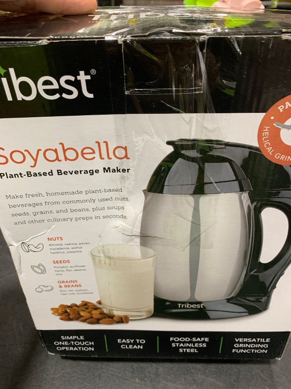 Photo 1 of Tribest SB-132 Soyabella, Automatic Soy Milk Maker Machine with Tofu Kit Large, Silver, Large, Black/Stainless Steel