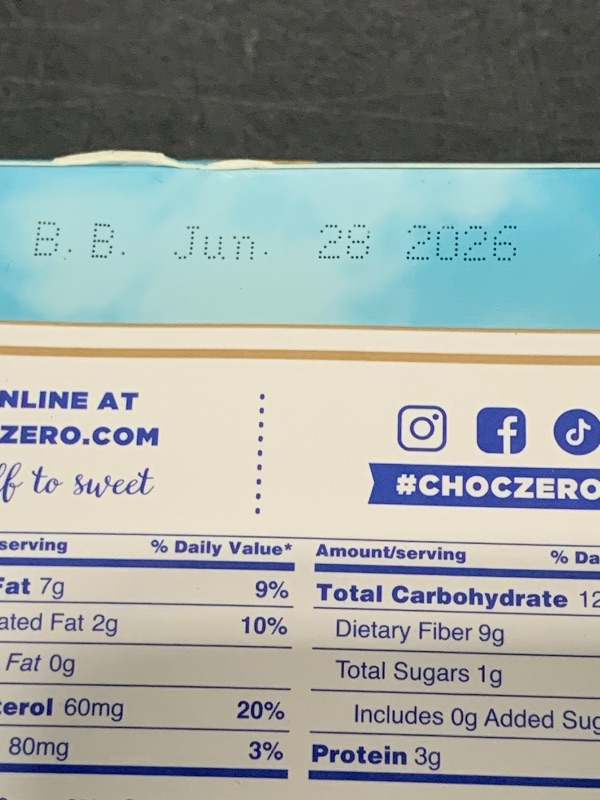 Photo 1 of ChocZero Breakfast Biscuits, Toasted Oat, Gluten Free, High Fiber Snack, No Added Sugar, 30 Keto Biscuits Per Box, 9 Ounce (Pack of 1)